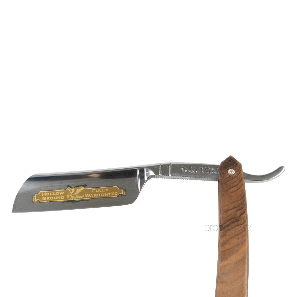 Straight Razor, 6/8 French Nose, Valnøddetræ