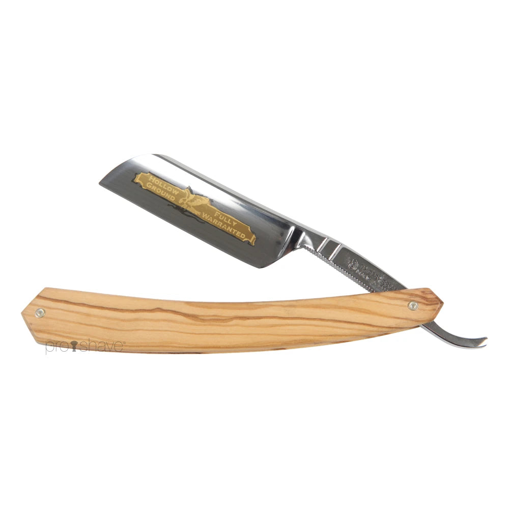 Straight Razor, 6/8 French Nose, Oliventræ