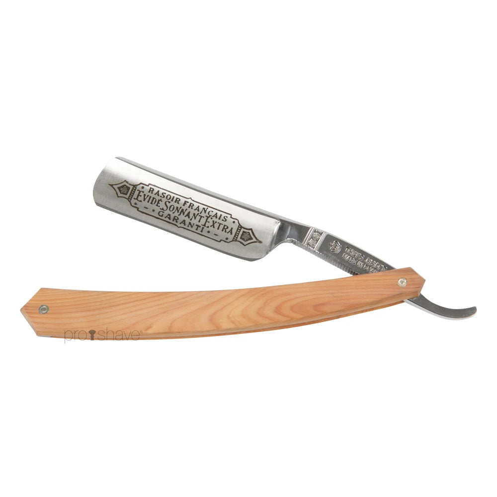 Straight Razor, 6/8 Round Nose, Cedertræ