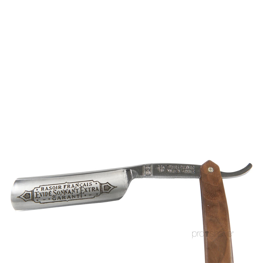 Straight Razor, 6/8 Round Nose, Valnøddetræ