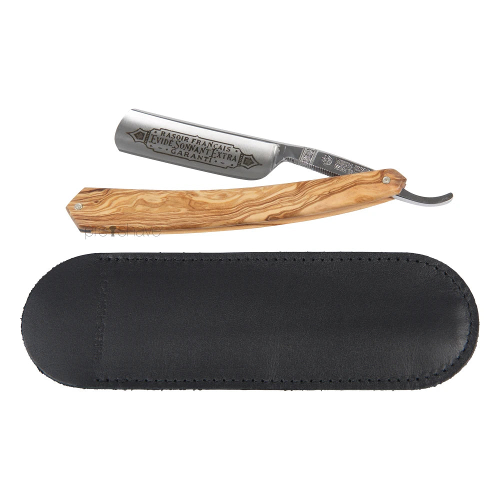 Straight Razor, 5/8 Round Nose, Oliventræ