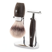 Barbersæt med DE-skraber, Fibre Barberkost og Holder, Kosmo, Moseeg