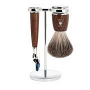Barbersæt med Skraber, Barberkost og Holder, Rytmo, Ask