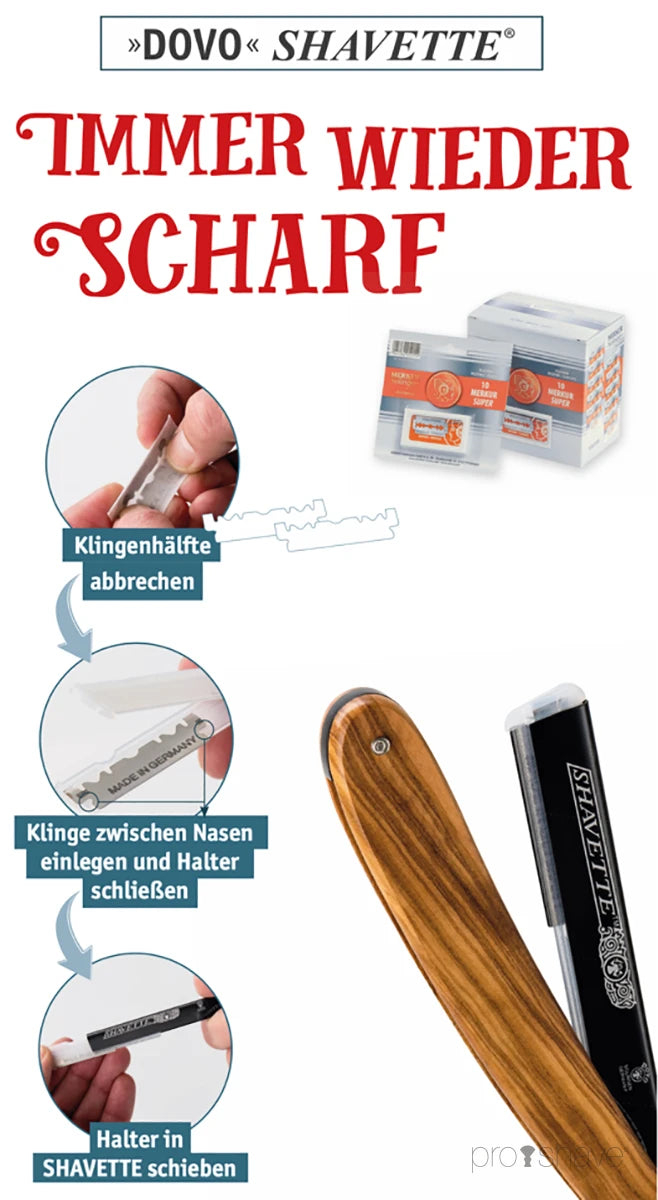 Klingeholder til half-blades eller halve DE-blade