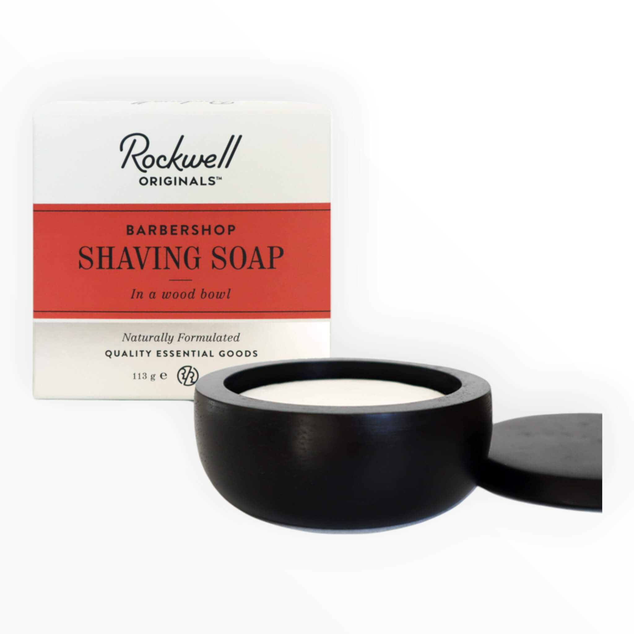 Barbersæbe i Træskål, Barbershop Scent, 113 gr.