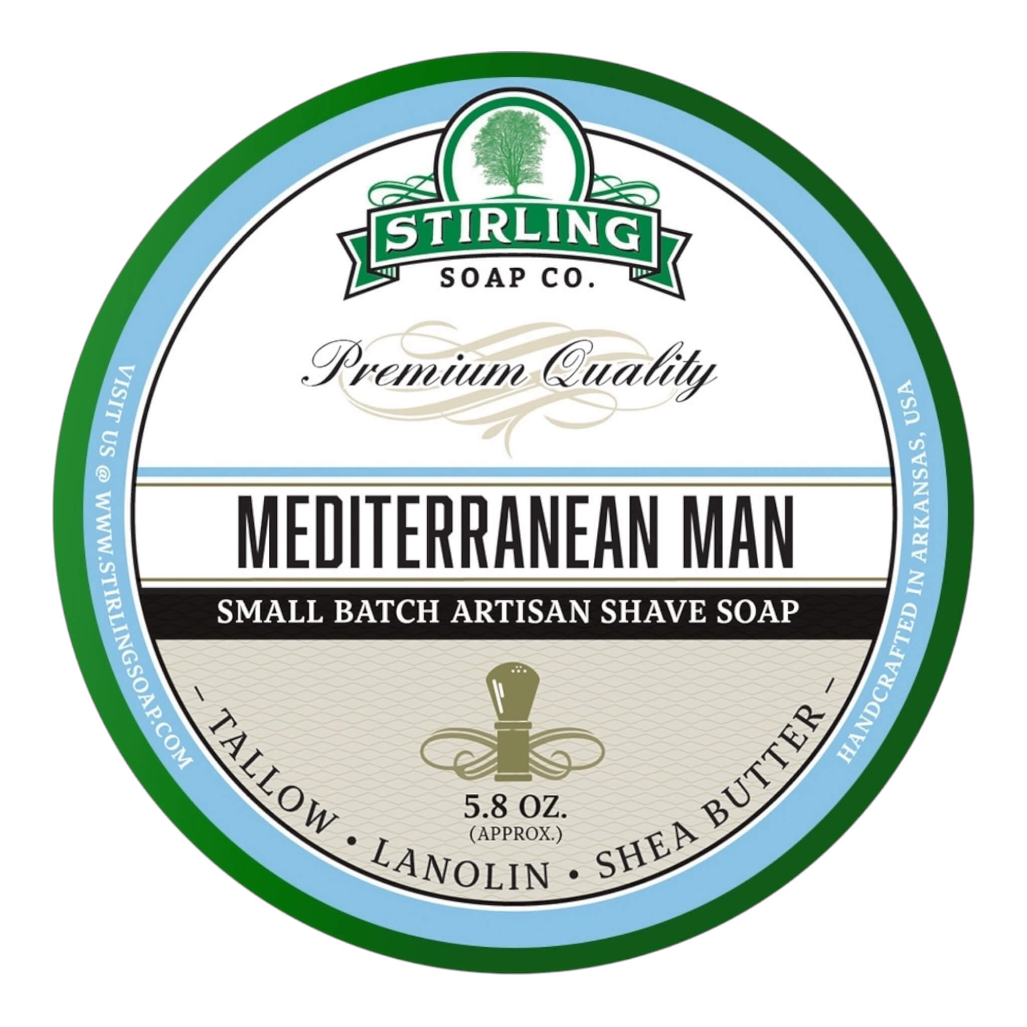 Barbersæbe, Mediterranean Man, 170 ml.