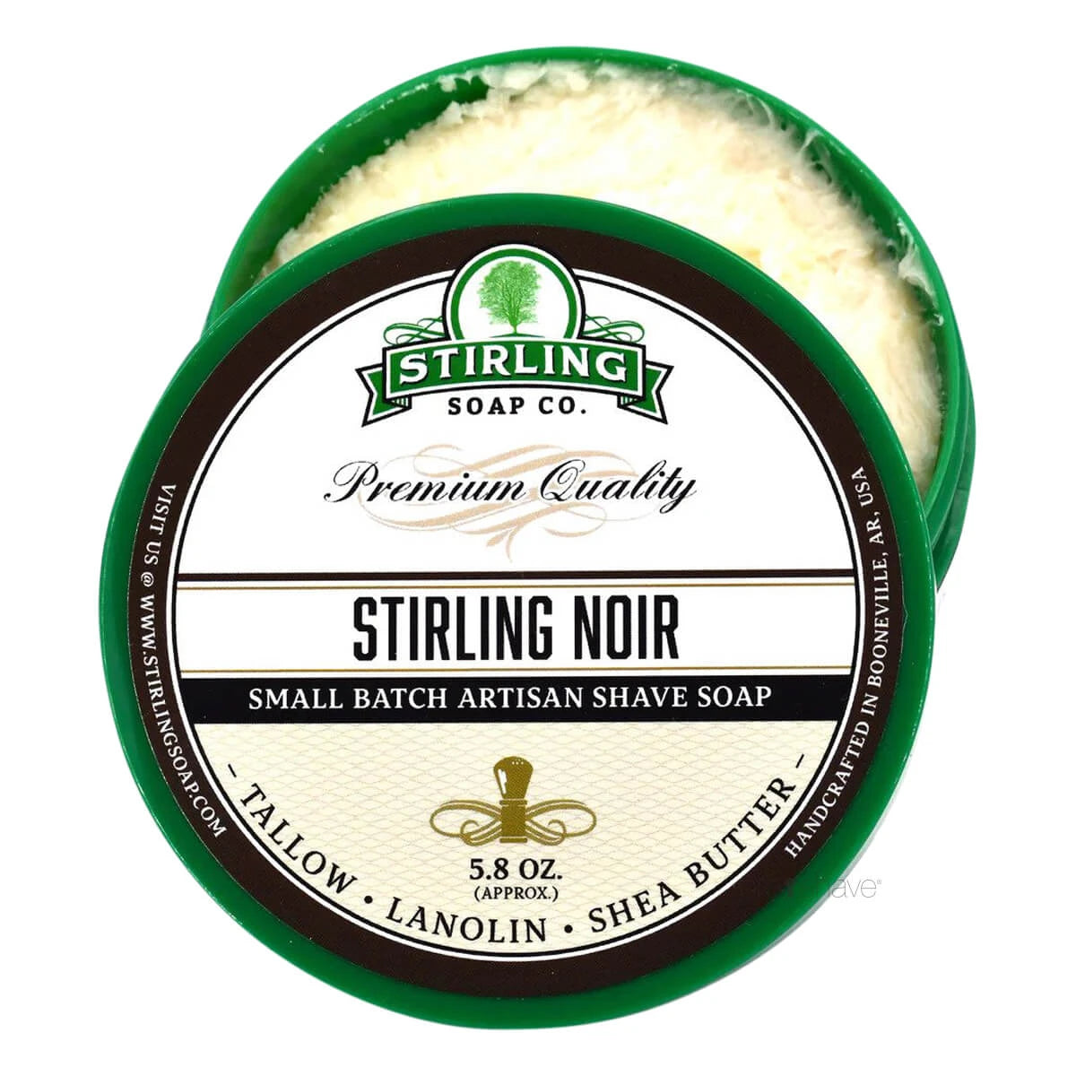 Barbersæbe, Stirling Noir, 170 ml.