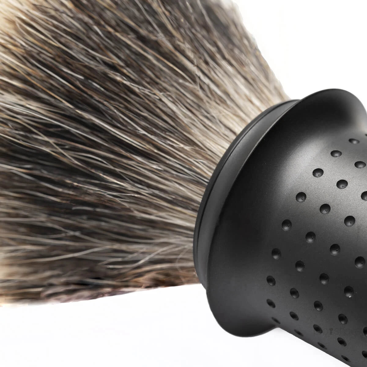 Finest Badger Barberkost, Rustfrit stål - Dark