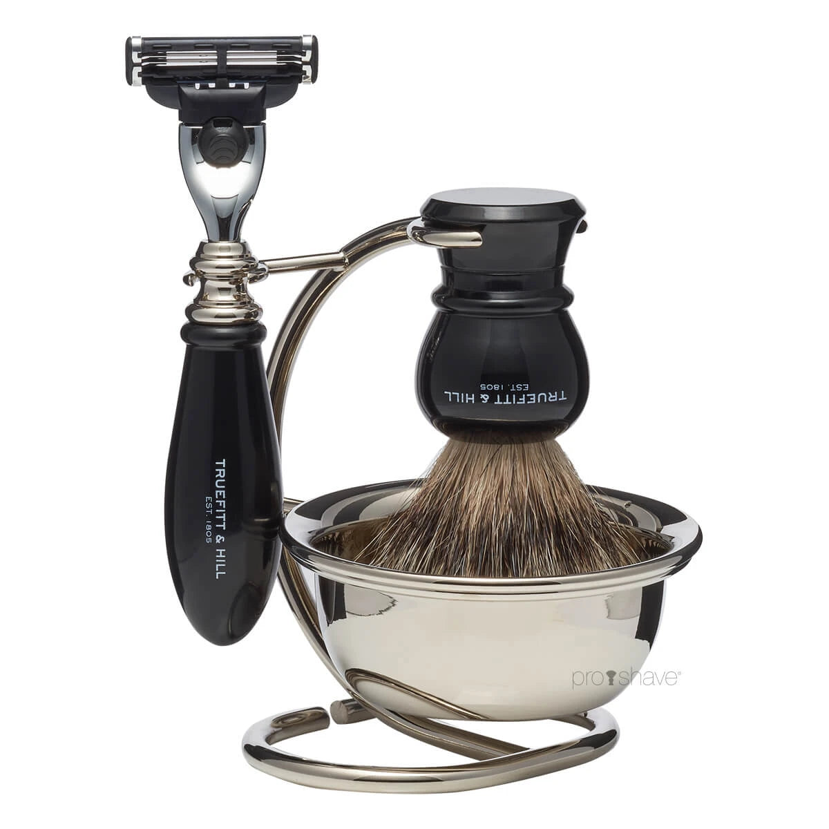 Holder og Skål til Barberkost og Skraber