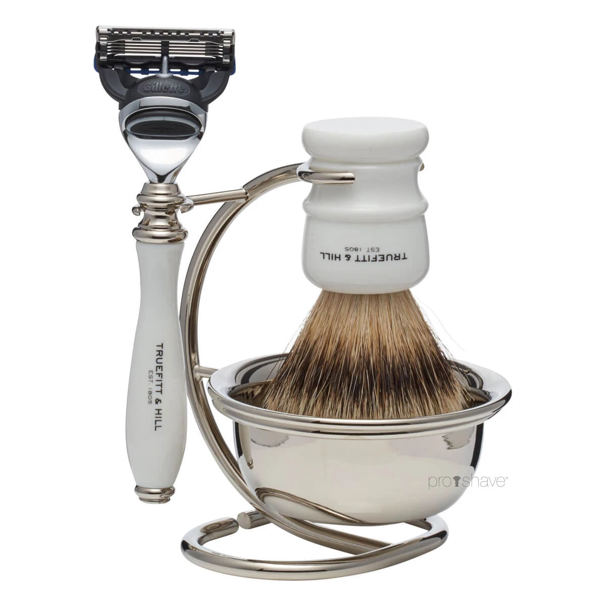 Holder og Skål til Barberkost og Skraber