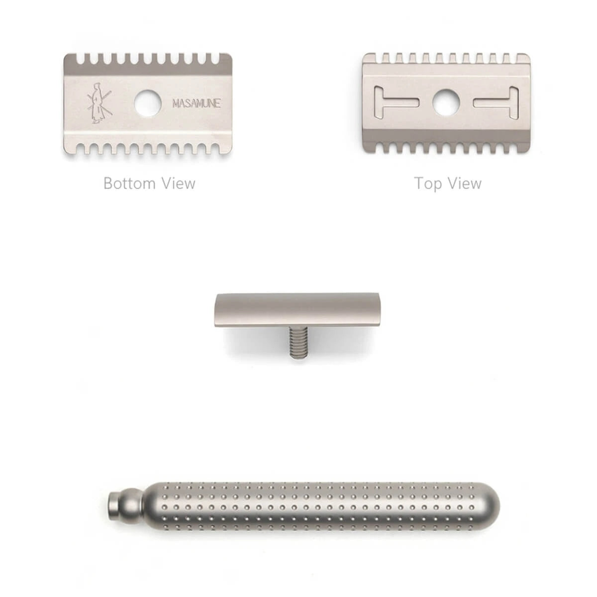 Masamune DE-skraber, Åben Kam, Rustfrit stål - Matte