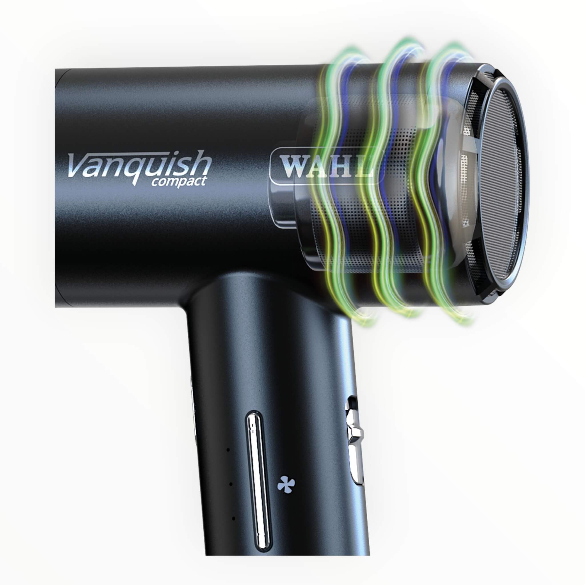 Vanquish Hair Dryer, Compact, 1600W, Black