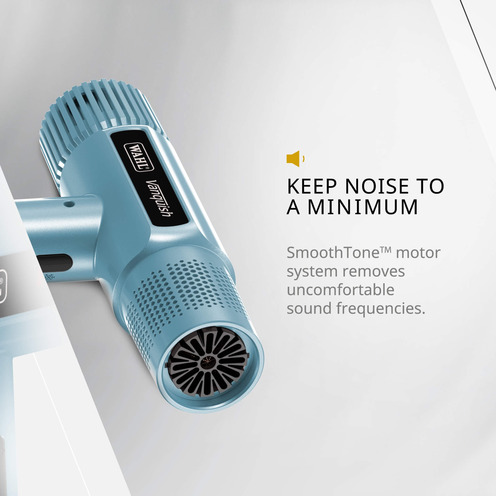 Vanquish Hair Dryer, 1600W, Cool Blue