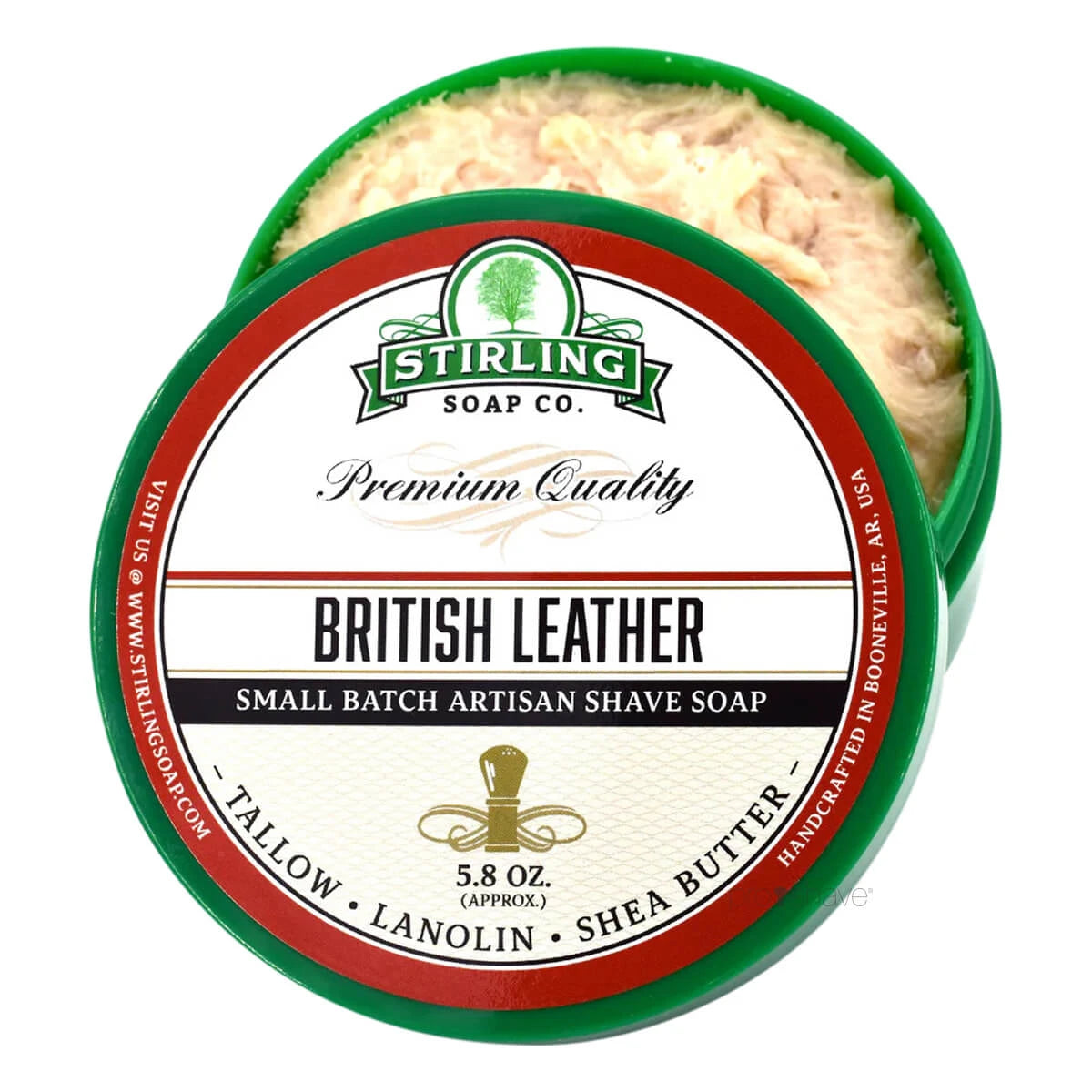 Barbersæbe, British Leather, 170 ml.