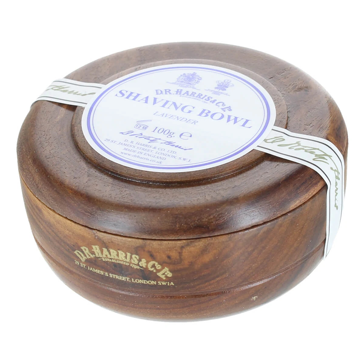 Lavendel Barbersæbe i Mahogni træskål, 100 gr.