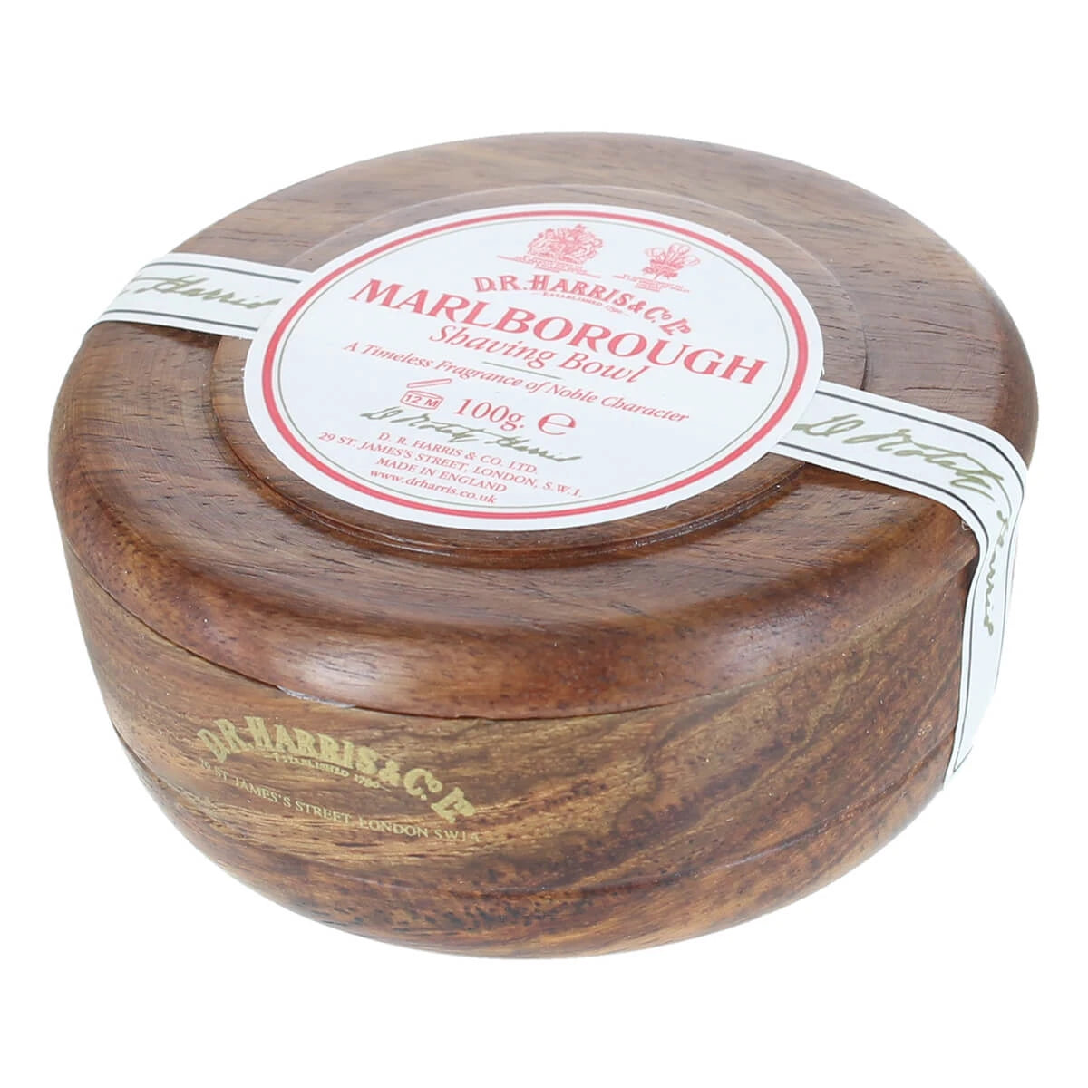 Marlborough Barbersæbe i Mahogni træskål, 100 gr.