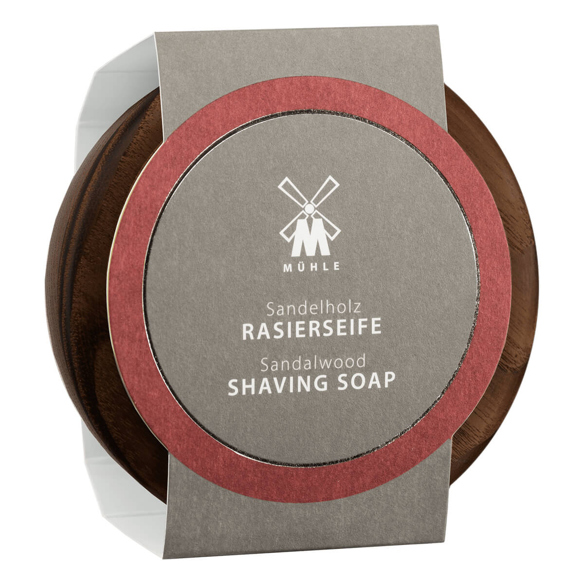 Barbersæbe i træskål, Sandeltræ, 65 gr.
