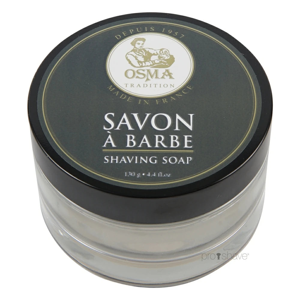 Barbersæbe i glasskål, 130 gr.