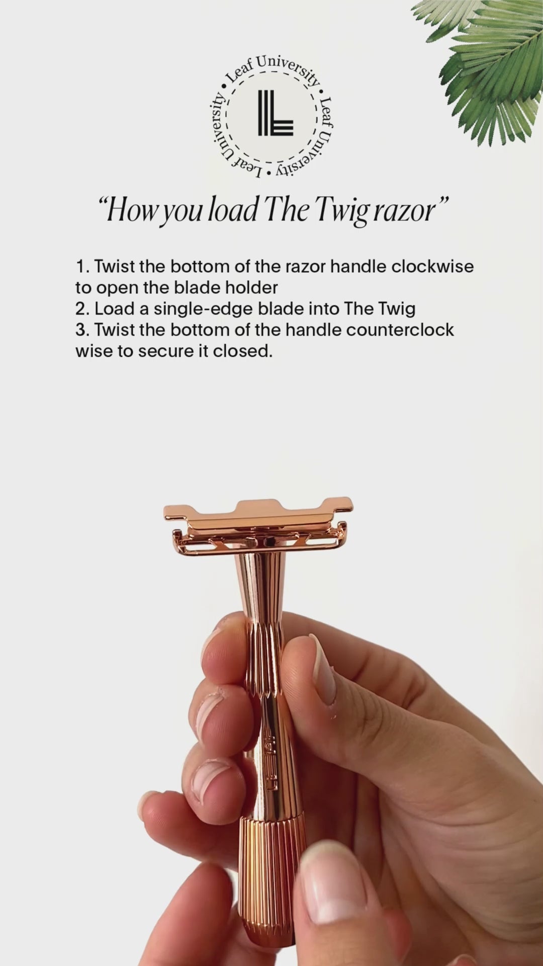 Indlæs video: Skraber, The Twig Razor, Chrome