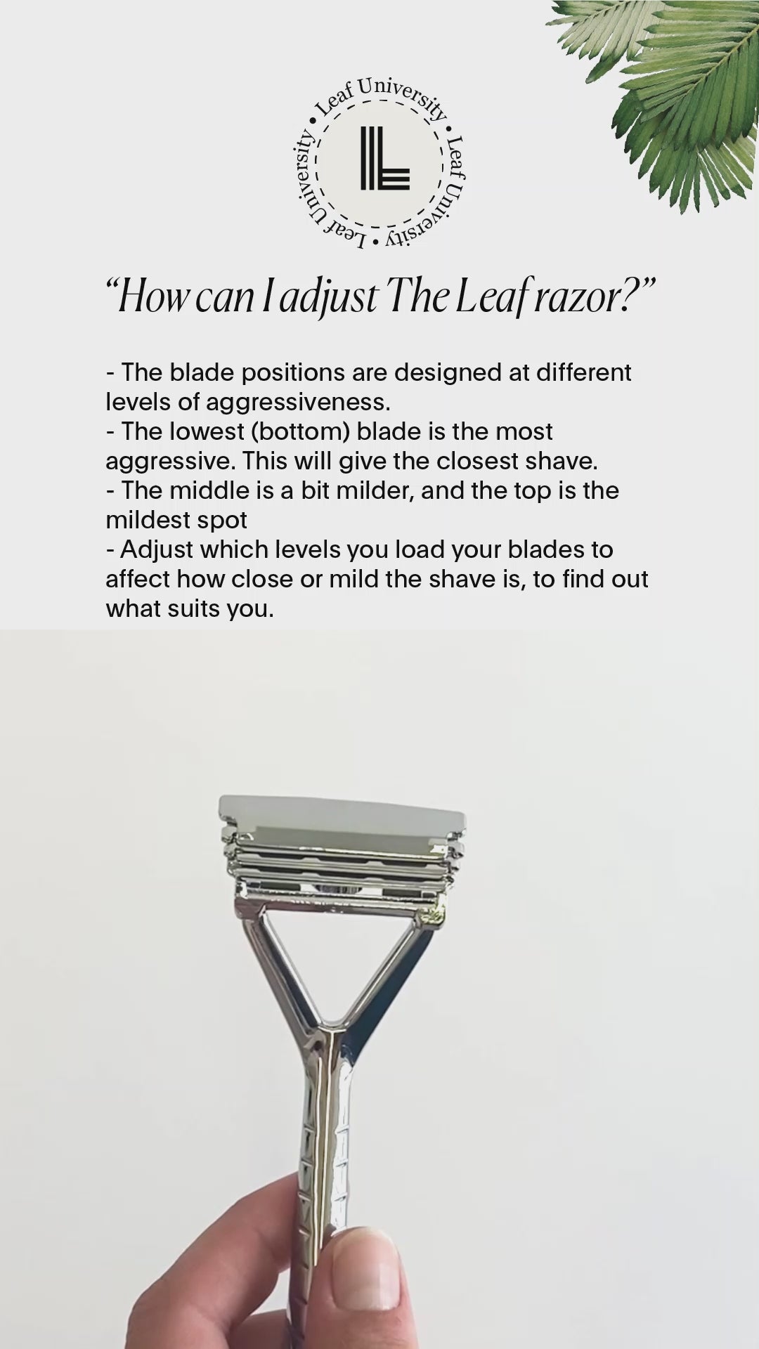 Indlæs video: Skraber, The Leaf Razor, Chrome