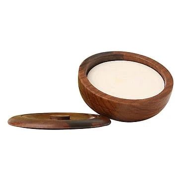 Træskål med Barbersæbe, Sandeltræ, 100 gr.