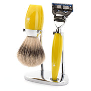 Barbersæt med Skraber, Barberkost og Holder, Kosmo, Citrus Kunstharpiks
