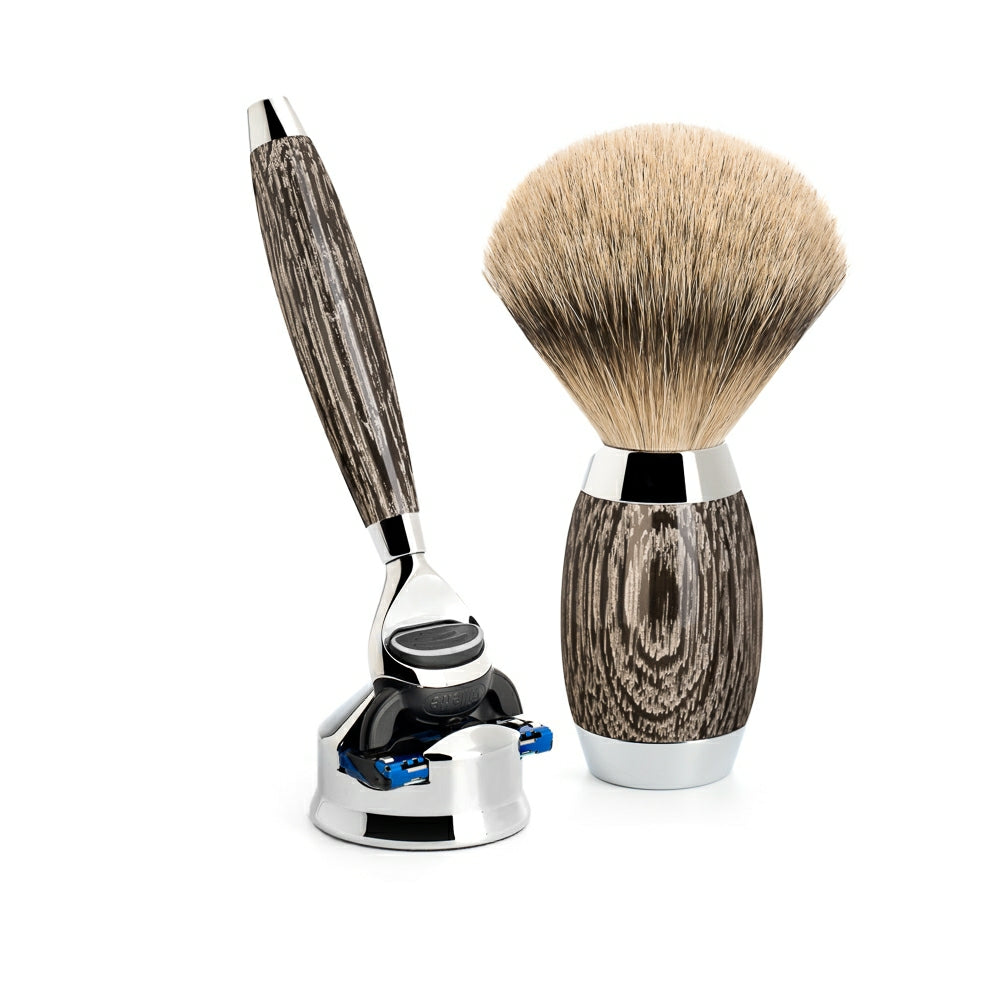 Edition No. 3, Barbersæt med Skraber, Barberkost og Holder til skraber, Moseeg & Sterling Sølv