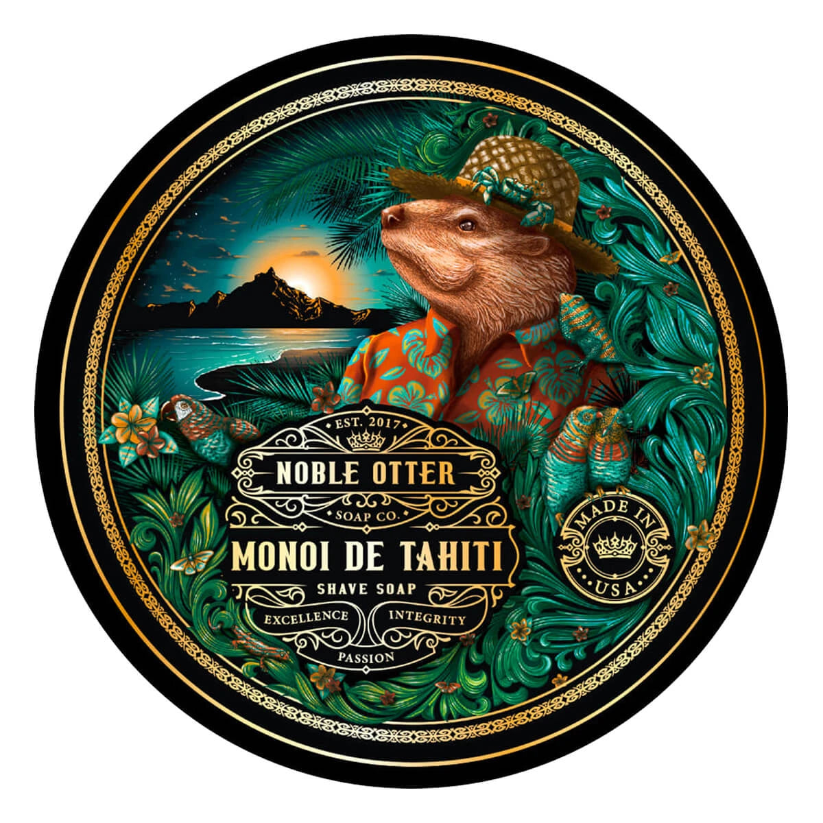 Barbersæbe, Monoi de Tahiti, 118 ml.